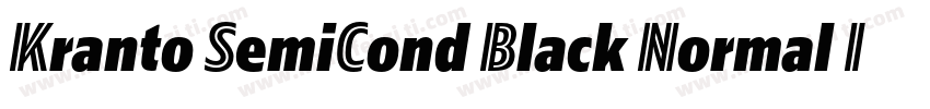 Kranto SemiCond Black Normal Inline字体转换